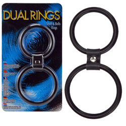21-29BLK - Dual Rings - Shaft And Balls Ring