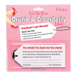 bb2051 - Drunk &amp; Disorderly Labels - Girls